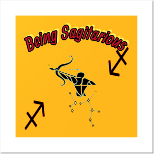 Being Sagittarius front image design Posters and Art